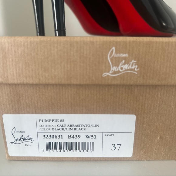 Christian Louboutin Black Pumppie 85 patent leather pumps 37 - Picture 7 of 7